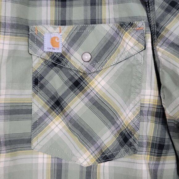 Carhartt  Plaid Short Sleeve  Button up Shirt - Picture 6 of 10